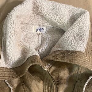 Jolt Beige Sherpa Jacket
